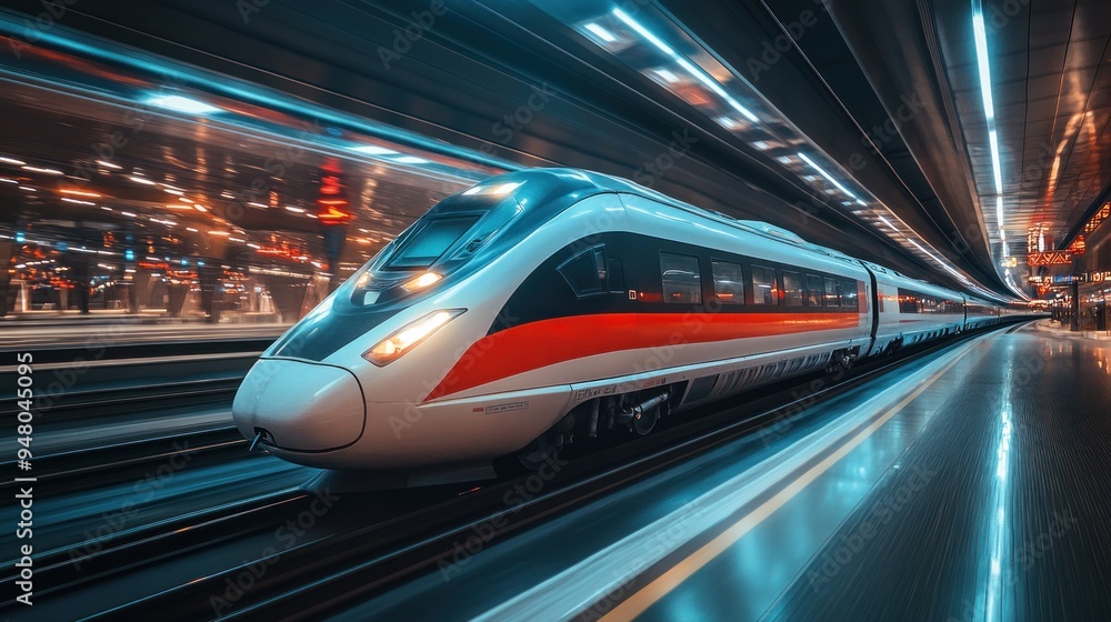 Fototapeta premium High-Speed Train Station