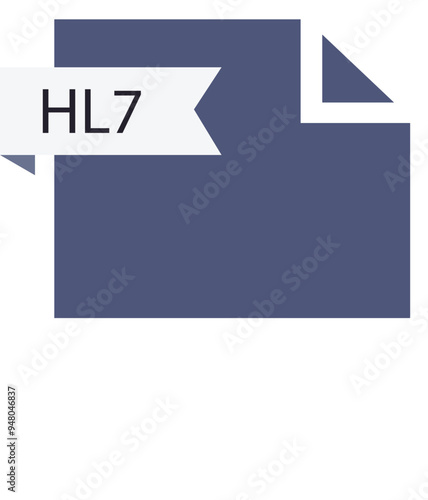 HL7 File format icon roe color fill