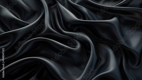 Black Silk Fabric Texture: Elegant and Smooth Background