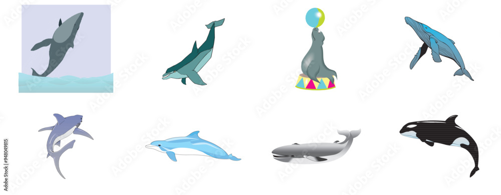 f Sea Creature Dolphin Whale Sea Lion Animals Silhouette - compendium vector illustrations editable best art design for logo icon multipurpose use in high definition format f Sea Creature Dolphin Whale Sea Lion Animals Silhouette - compendium vector illustrations editable best art design for logo icon multipurpose use in high definition format