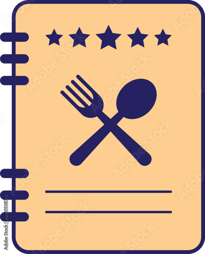 Menu icon. Menu for the restaurant. Menu book sign. Food menu card icon. Booklet, restaurant concept. Vector illustration