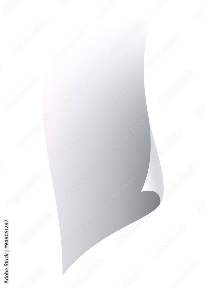 Flying paper page, icon. Falling documents sheet. Curved corner or fly page sheet. Scattered office sheet in motion. cartoon illustration Flying paper page, icon. Falling documents sheet. Curved corner or fly page sheet. Scattered office sheet in motion. cartoon illustration