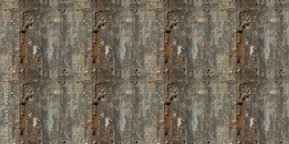 Weathered steel plate texture with a rugged, industrial finish. Seamless texture background. Pattern design Weathered steel plate texture with a rugged, industrial finish. Seamless texture background. Pattern design