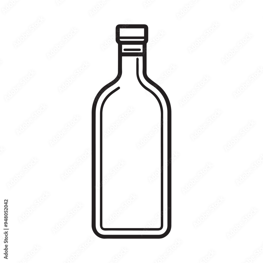 Bottle icon white background, line style, vector illustration symbol design. Bottle icon white background, line style, vector illustration symbol design.