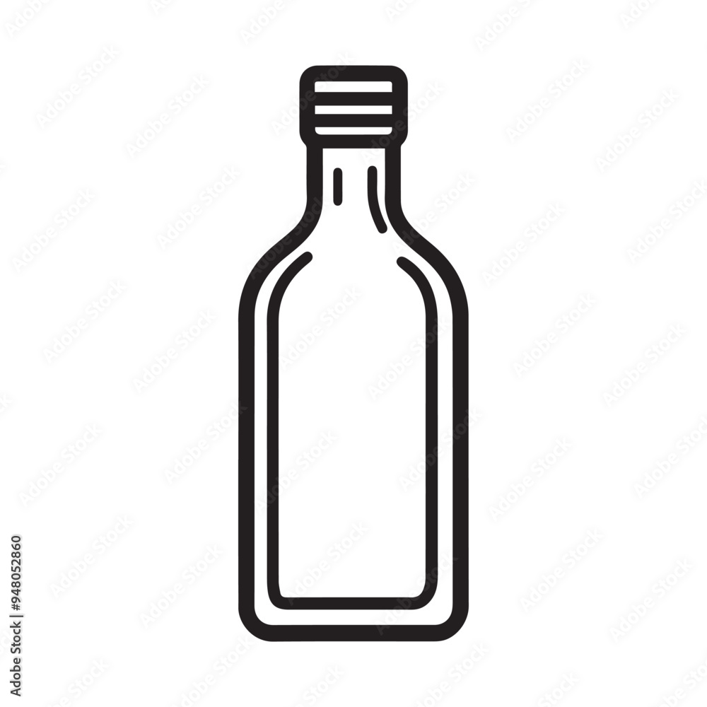 Bottle icon white background, line style, vector illustration symbol design. Bottle icon white background, line style, vector illustration symbol design.