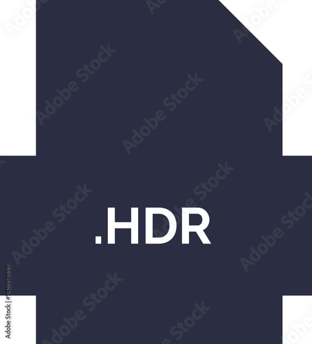 HDR File extension icon fill crisp corners with symbol