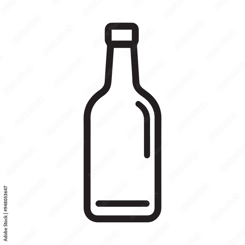 Bottle icon white background, line style, vector illustration symbol design. Bottle icon white background, line style, vector illustration symbol design.