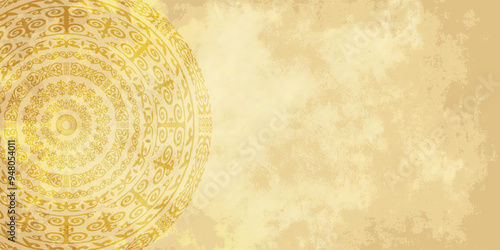 Ethnic background on the theme of Kazakh national ornament, frame, vector design	