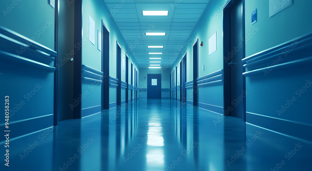 A Quiet and Empty Hospital Hallway with a Close-Up View, Featuring Clean Lines and Minimalist Design, Emphasizing a Calm and Serene Medical Environment
A Quiet and Empty Hospital Hallway with a Close-Up View, Featuring Clean Lines and Minimalist Design, Emphasizing a Calm and Serene Medical Environment