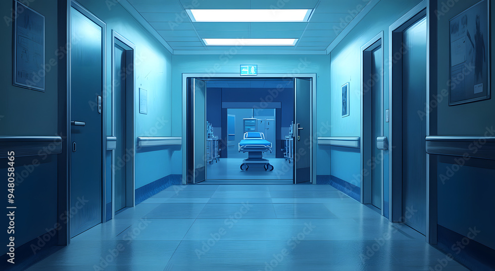 A Quiet and Empty Hospital Hallway with a Close-Up View, Featuring Clean Lines and Minimalist Design, Emphasizing a Calm and Serene Medical Environment
A Quiet and Empty Hospital Hallway with a Close-Up View, Featuring Clean Lines and Minimalist Design, Emphasizing a Calm and Serene Medical Environment