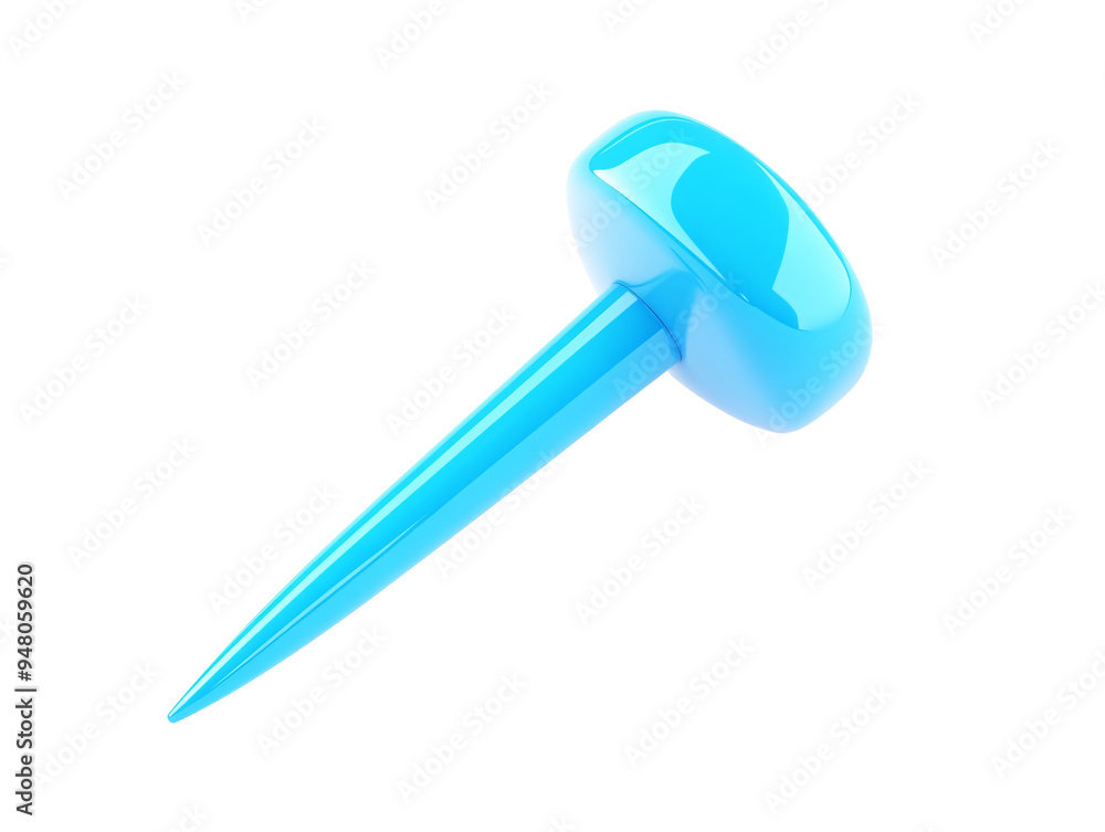 a blue plastic object on a white background a blue plastic object on a white background
