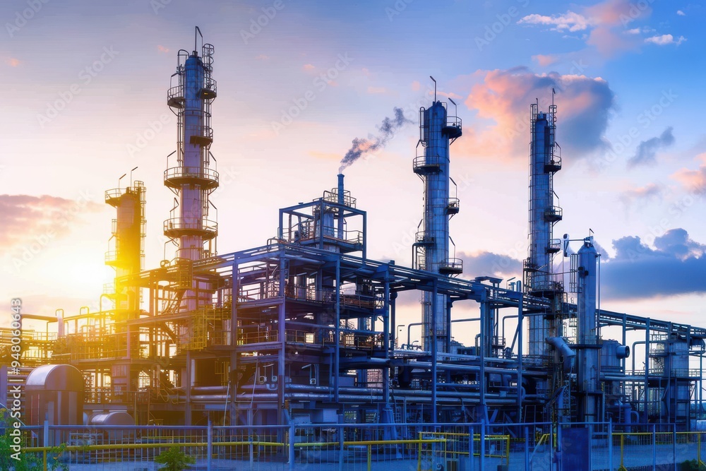 Oil Refinery, Chemical & Petrochemical Plant Oil Refinery, Chemical & Petrochemical plant at sunset. Oil Refinery, Chemical & Petrochemical Plant Oil Refinery, Chemical & Petrochemical plant at sunset.