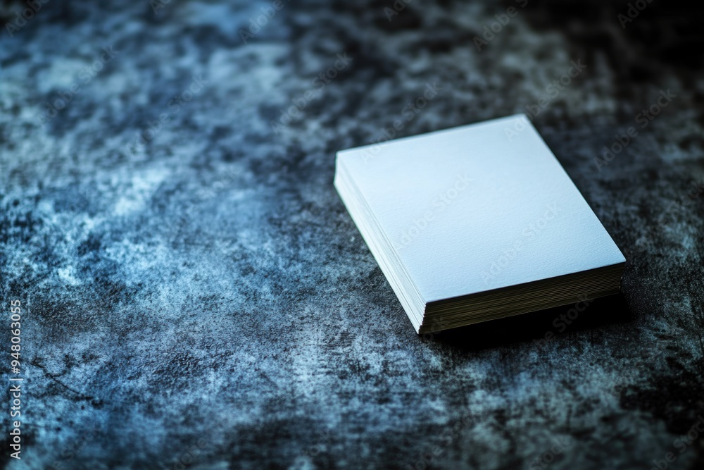 Blank book on textured blue background Blank book on textured blue background
