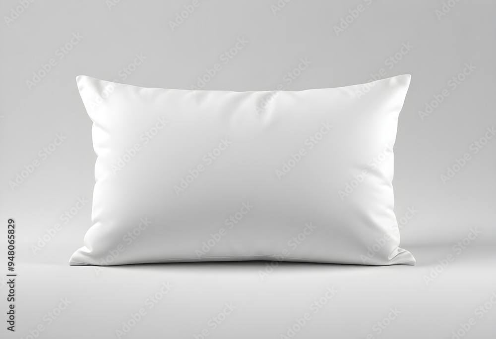 White Pillow Mockup Isolated Product Design Illustration Soft Frame Sleep Hotel Background White Pillow Mockup Isolated Product Design Illustration Soft Frame Sleep Hotel Background