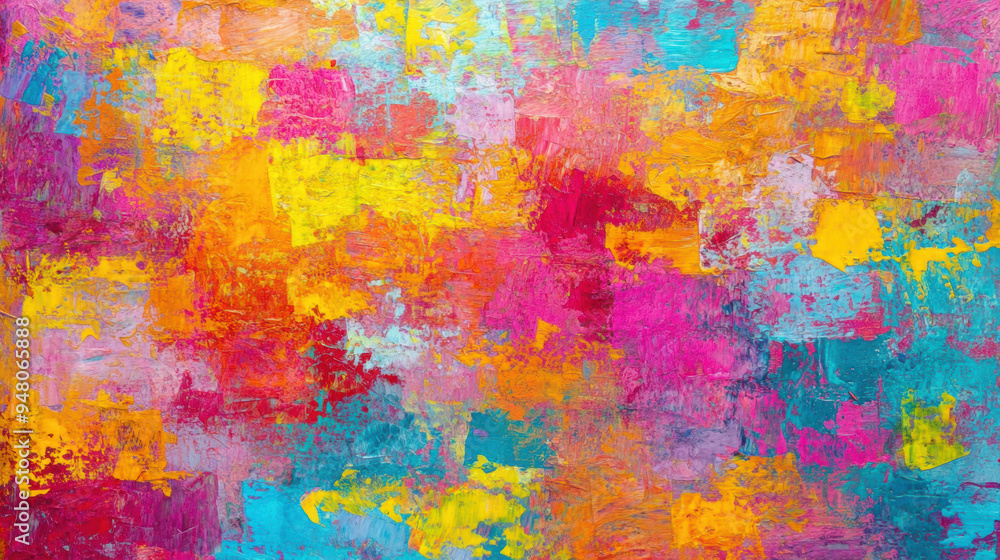 Vibrant abstract painting with colorful brushstrokes Vibrant abstract painting with colorful brushstrokes