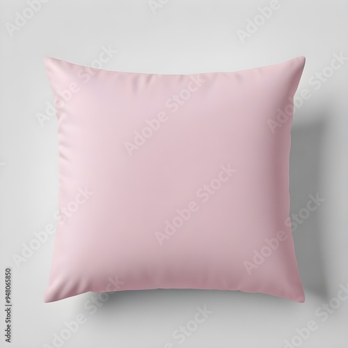 Pink Pillow Mockup Isolated Product Design Illustration Soft Frame Sleep Hotel Background