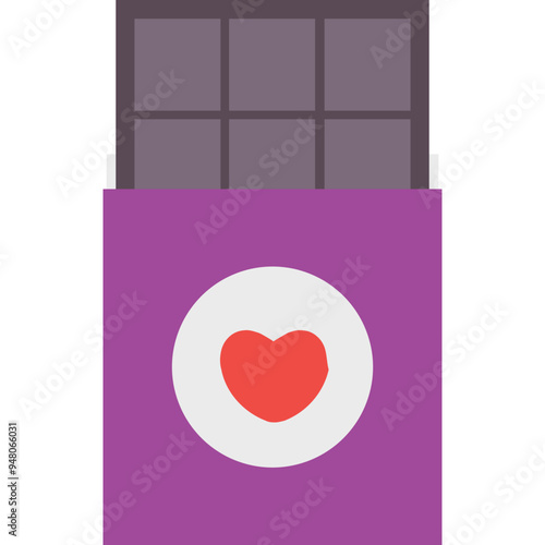Chocolate vector icon in flat style 