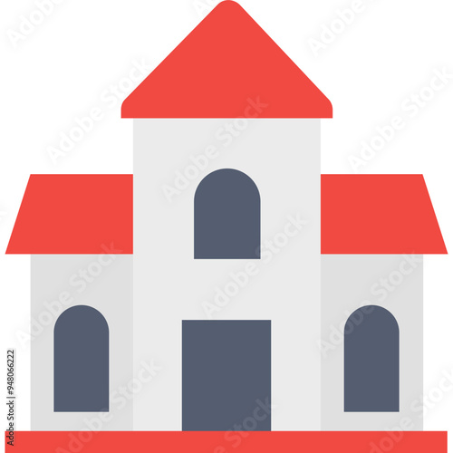 House vector icon in flat style 