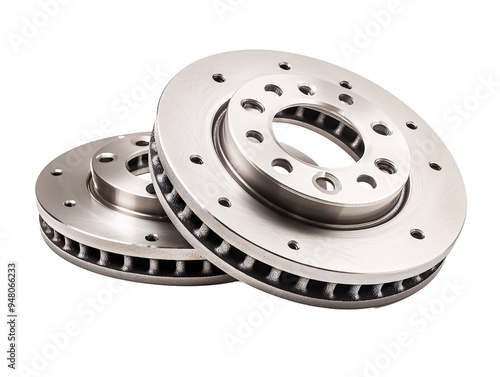 a pair of metal discs