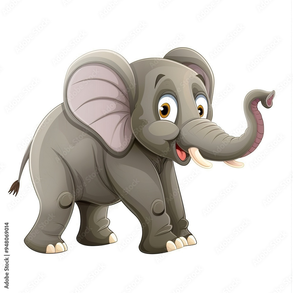Fototapeta premium Elephant Sound element animal cartoon isolated whitebackground 16:9