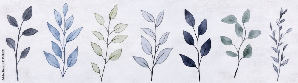 Soft Watercolor Leaf Patterns, seamless textures featuring muted greens and soft whites, ideal for a subtle nature-inspired background in minimalist design and clean settings. Soft Watercolor Leaf Patterns, seamless textures featuring muted greens and soft whites, ideal for a subtle nature-inspired background in minimalist design and clean settings.