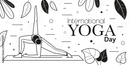 International Yoga Day Web Banner or Leaflet