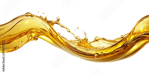 Oil splash, isolated on transparent png background