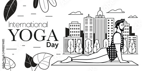 International Yoga Day Web Banner or Leaflet