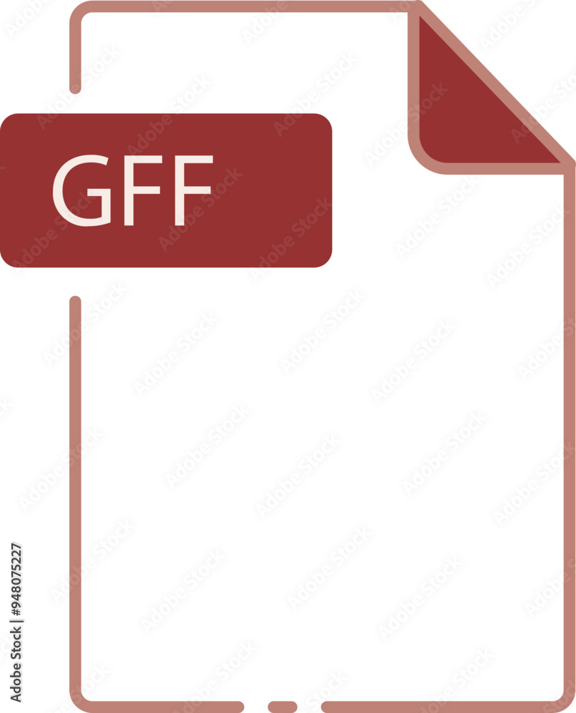 Obraz premium GFF File format minimal icon outline