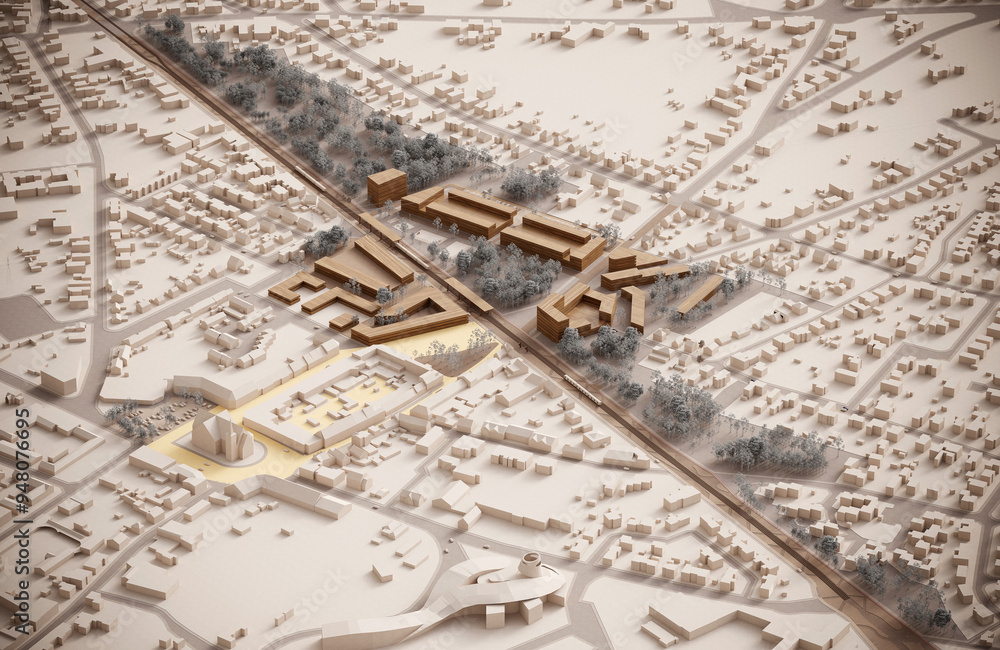 Layout of the architectural. Urban planning project. Layout of the architectural. Urban planning project.