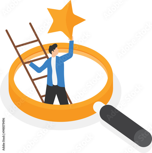 Looking for the best product reviews flat illustration

