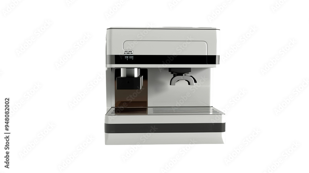 grey coffee machine isolated on white background grey coffee machine isolated on white background