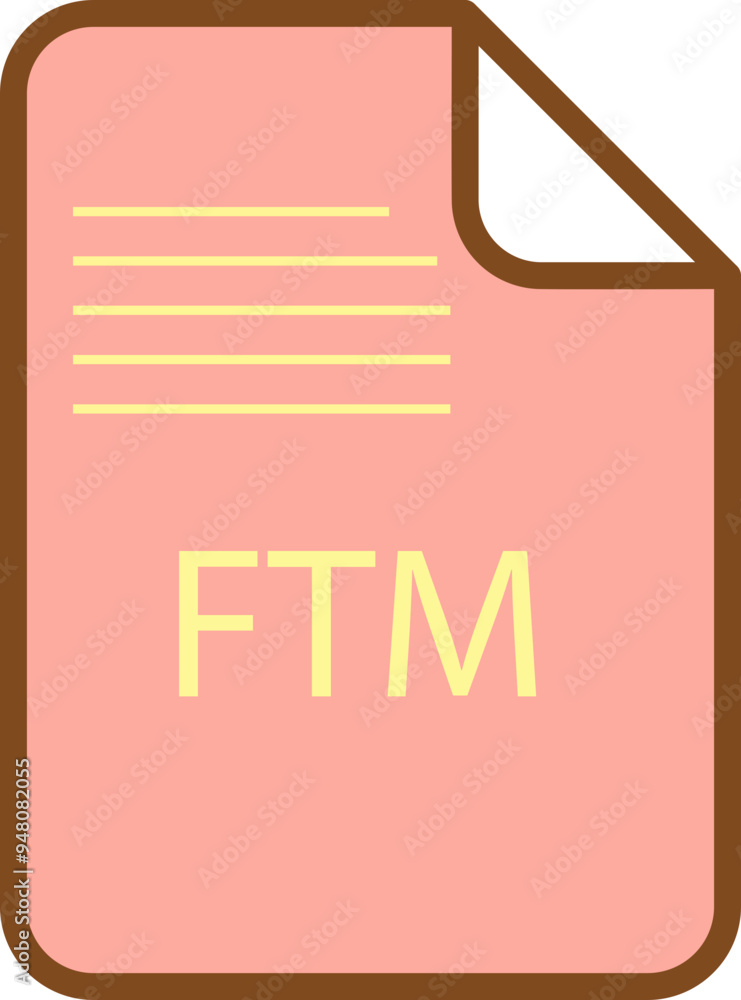 FTM File icon fill and outline rounded corners FTM File icon fill and outline rounded corners