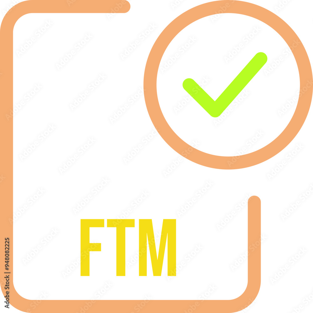 FTM File icon with checked mark FTM File icon with checked mark