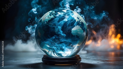 Wallpaper Mural A glass globe surrounded by bright surfaces Torontodigital.ca