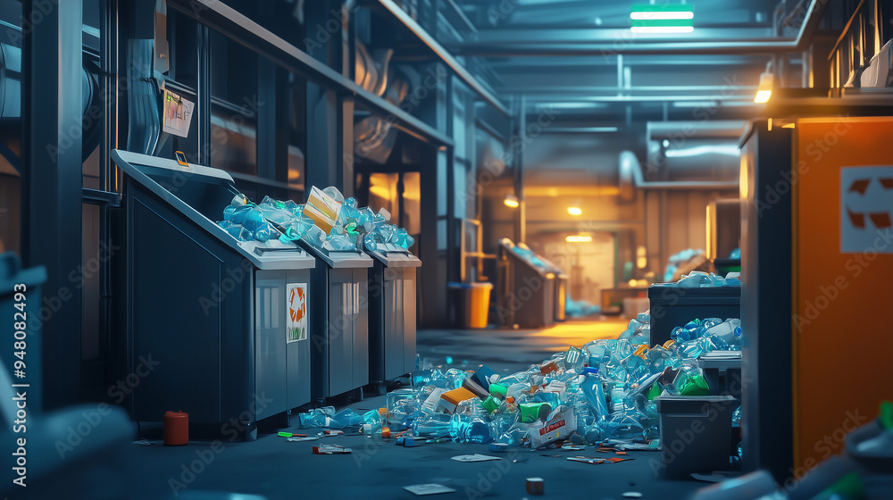 High-Tech AI-Driven Waste Management System Optimizing Recycling and Waste Reduction, Featuring Automated Sorting, Predictive Analytics, and Real-Time Monitoring for Sustainable Environmental Solution High-Tech AI-Driven Waste Management System Optimizing Recycling and Waste Reduction, Featuring Automated Sorting, Predictive Analytics, and Real-Time Monitoring for Sustainable Environmental Solution