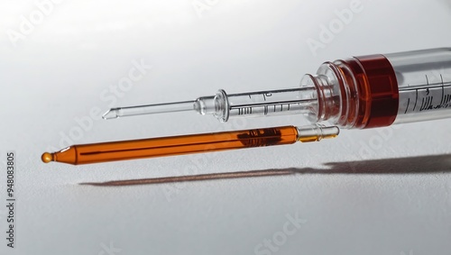 Syringe on White Surfac photo