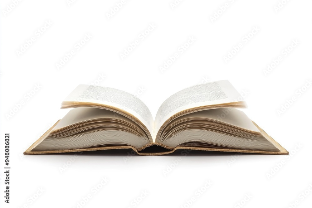 Blank Pages of Open Book on White Blank Pages of Open Book on White