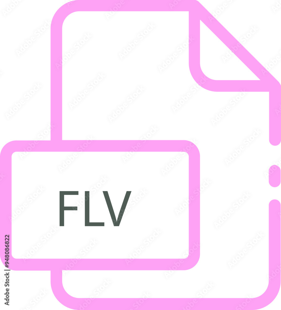 Obraz premium FLV ip file icon
