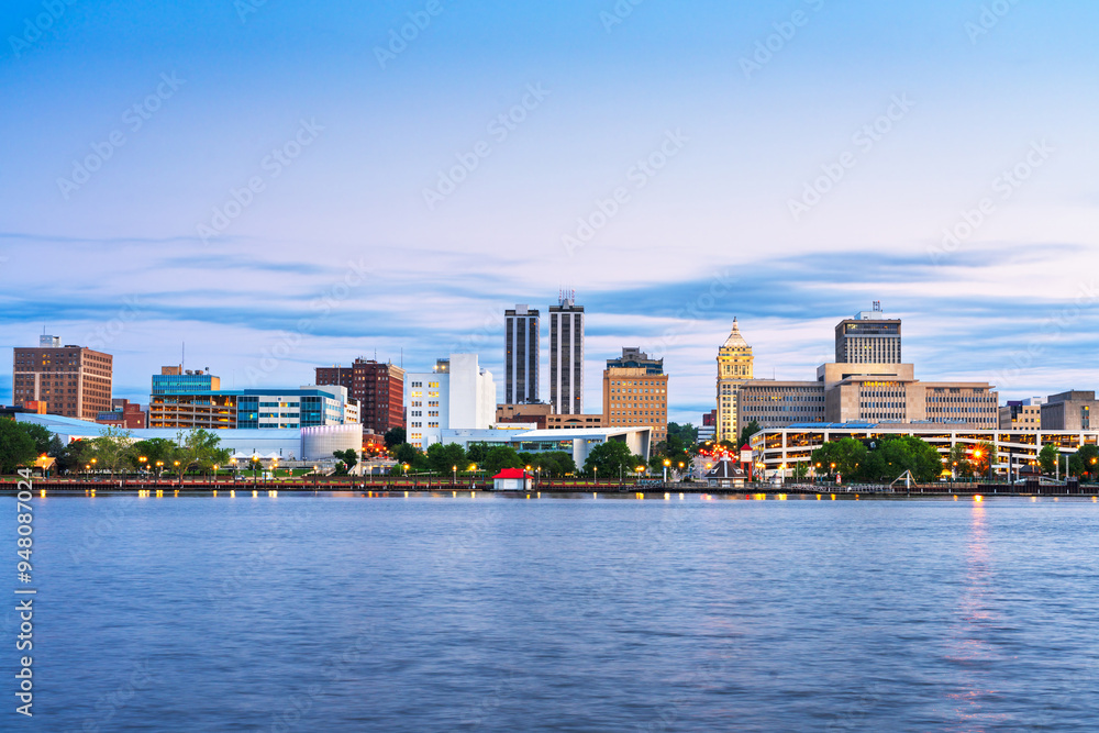 Fototapeta premium Peoria, Illinois, USA Downtown City Skyline