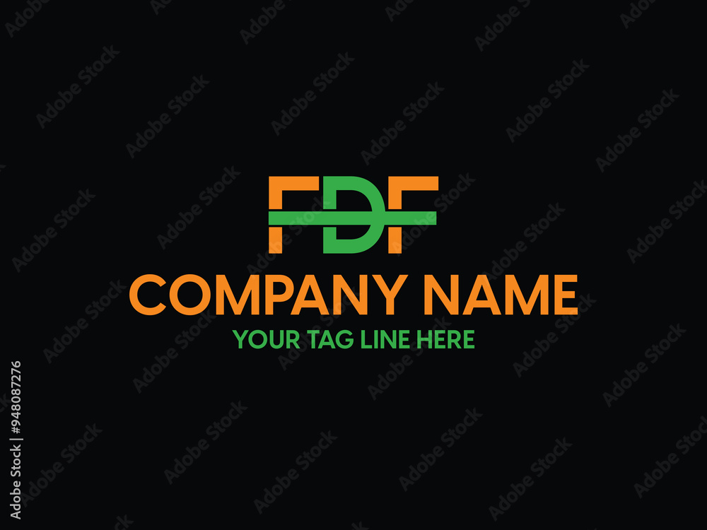 custom made wallpaper toronto digitalFDF Logo Design Initial Letter FDF Monogram Logo design vector template