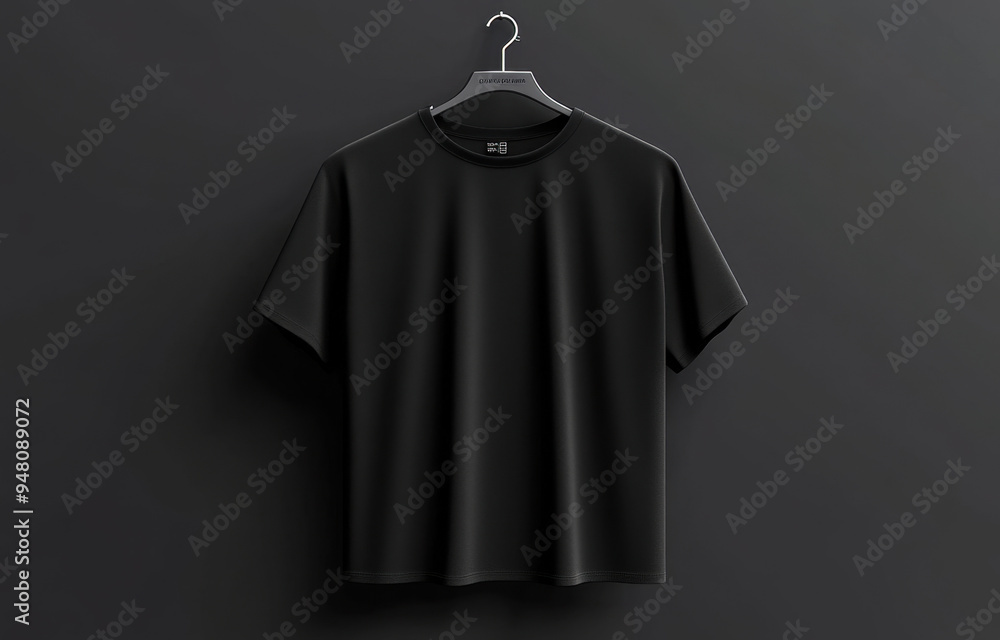 Black T-Shirt Mockup. Black T-Shirt Mockup.