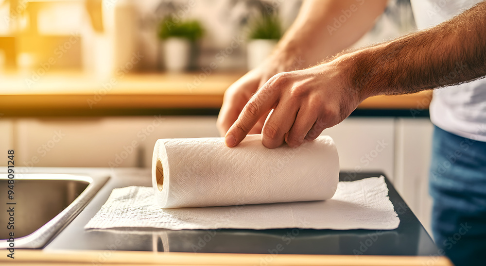 Rep Paper Close-Up Shot of Hands Carefully Folding a White Paper, Capturing the ...