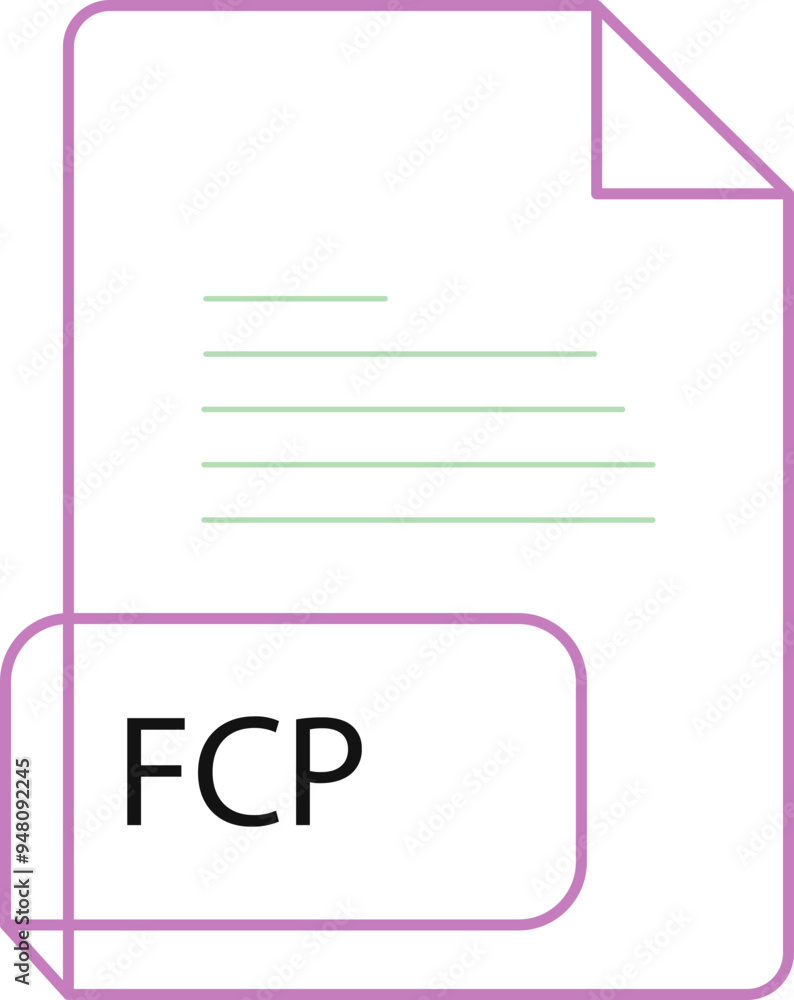 FCP File extension icobn crisp corners thick outline FCP File extension icobn crisp corners thick outline