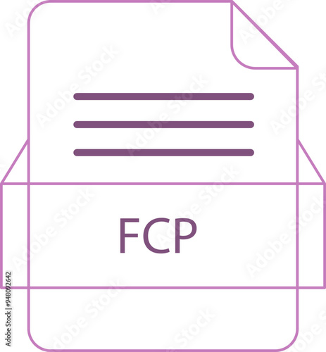 FCP File icon black outline photo