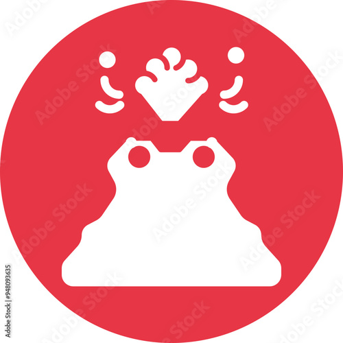 Eruption glyph circle icon