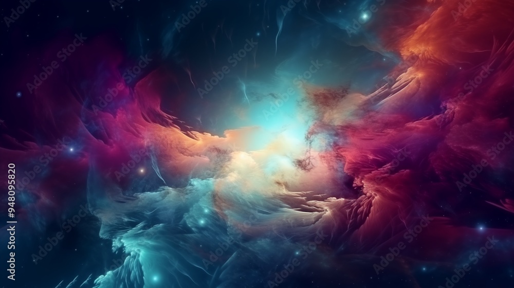 Colorful space galaxy with swirling clouds and bright stars, creating a stunning and vibrant cosmic scene that captures the beauty and mystery of the universe in a mesmerizing night sky. Colorful space galaxy with swirling clouds and bright stars, creating a stunning and vibrant cosmic scene that captures the beauty and mystery of the universe in a mesmerizing night sky.