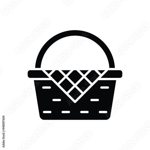 picnic basket icon vector design template simple and clean