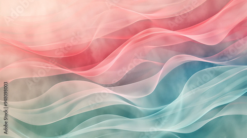 Softly Blending Waves of Mauve and Sky Blue in a Calming Abstract Patterned Background.