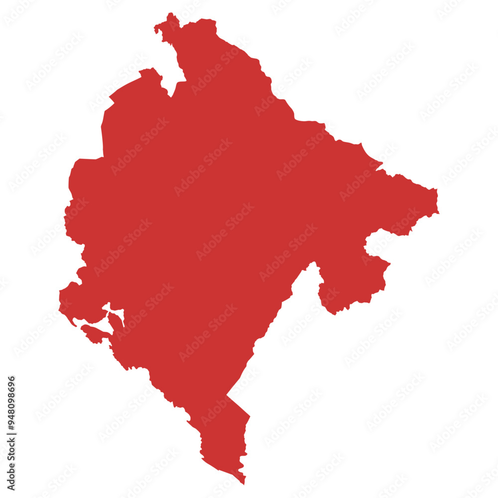Vector outline map of Montenegro Vector outline map of Montenegro